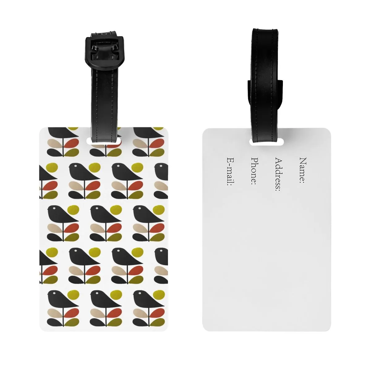 Orla Kiely STEM en Bird Bagage -tag aangepaste Scandinavische stijl Bagage -labels Privacy Cover ID -label