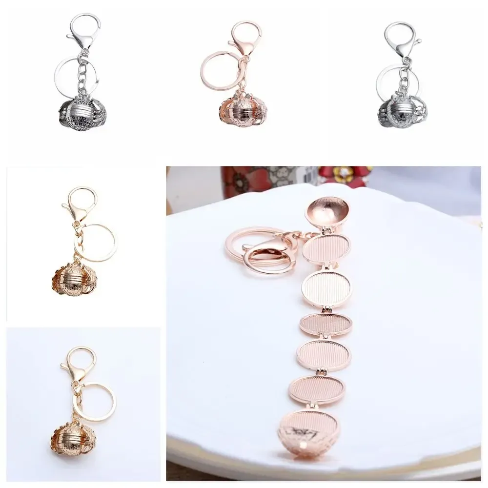 Alloy Craft Photo Frame Keychain Handmade Angel Wings Multi-layer Wings Pendant Multi-layer Blank Necklace Photo Box