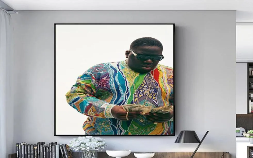 Biggie Smalls Canvas Kunstplakate und Drucke Darstellung von Biggie Smalls Canvas Gemälde auf der Wandkunst Modernes Bild Dekor6497664