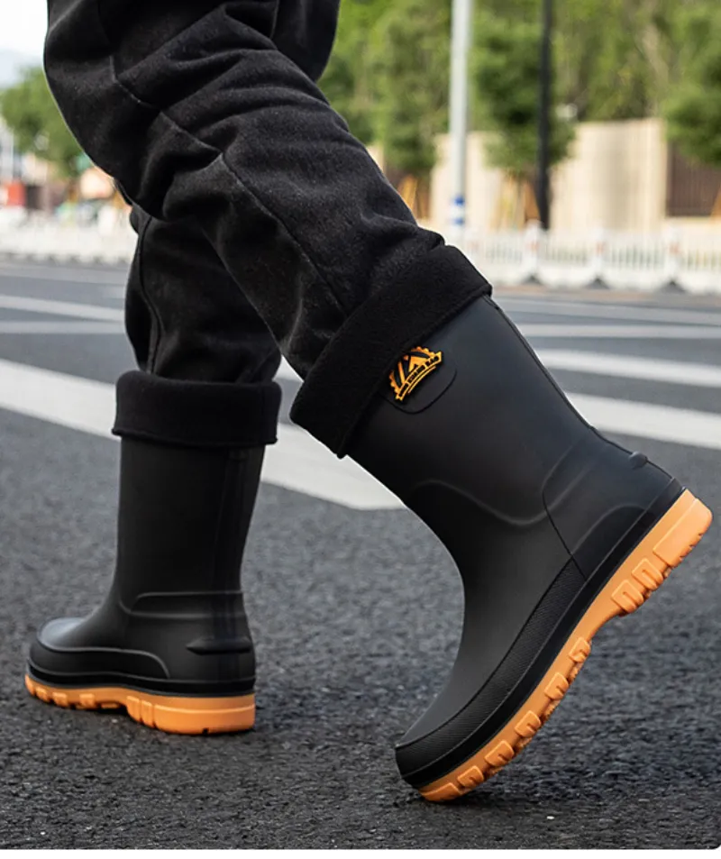Waterproof Work Men's Rubber Work Boots Neoprene Steel  display picture 1