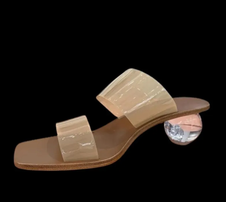 Official Quality Cult Gaia a Transparent Slides Clear a Baubleheel Mules Fashion Sandals Shoes8577239