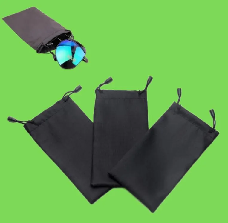 100st mjuka solglasögon väska med rengöringduk Mikrofiber dammvattentät förvaringspåse