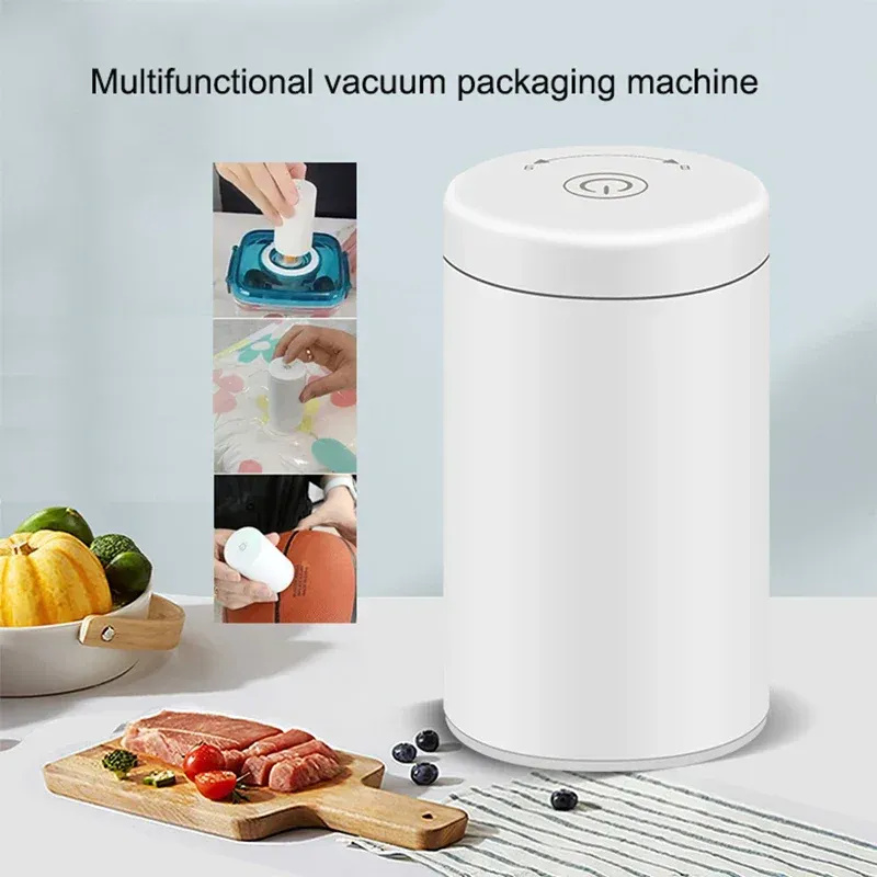 Machine 2023 NEW Electric Vacuum Sealer USB Portable Sous Vide Vaccum Sealing Machine Reusable Food Bag Sealer Pump Kitchen Tools