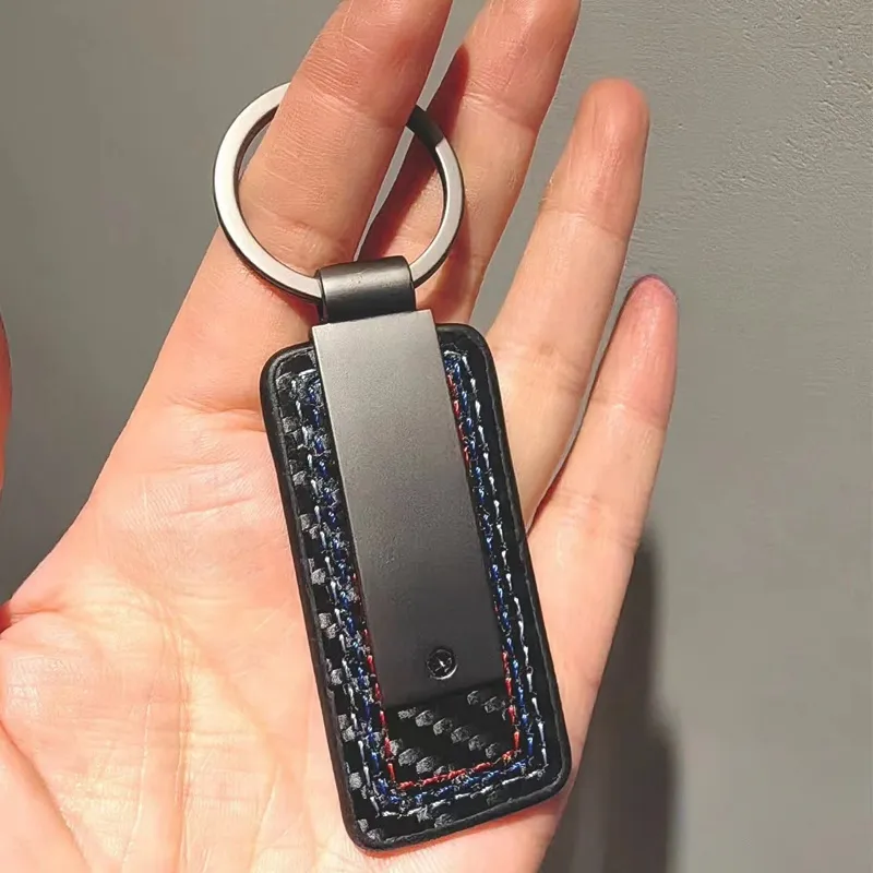 Yeni TasarımCarbon Fiber Deri Otomobil Ana Zinciri Araç Anahtarlık Kılıfı FOB Kabuk Tutucu BMW M FOB Anahtarları