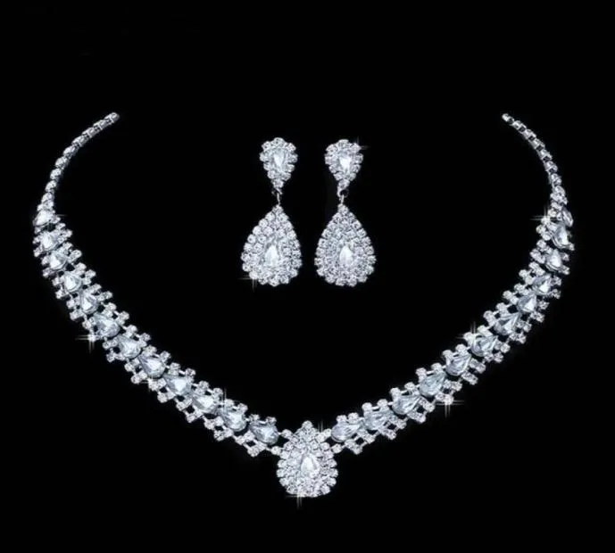 Léchardistes de bijoux de mariage pour les bijoux de demoiselle d'honneur Brides Bridery Earge Collier Autriche Crystal Crystal Gift5076331060419