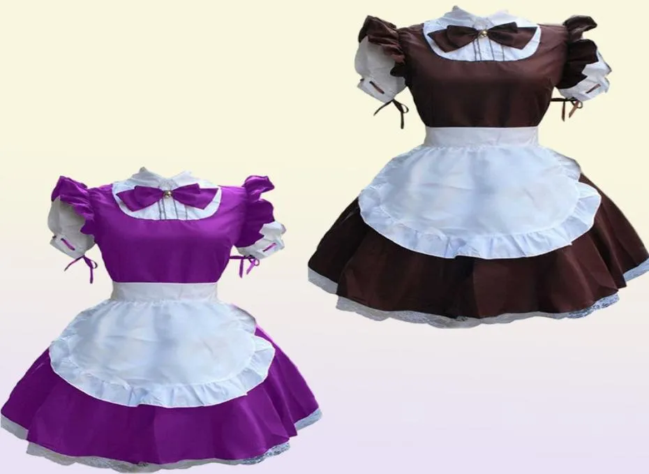 Sexy French Maid Costume Gothic Lolita Dress Anime Cosplay Sissy Maid Uniform Ps Size Halloween Costumes For Women 2021 Y06884891