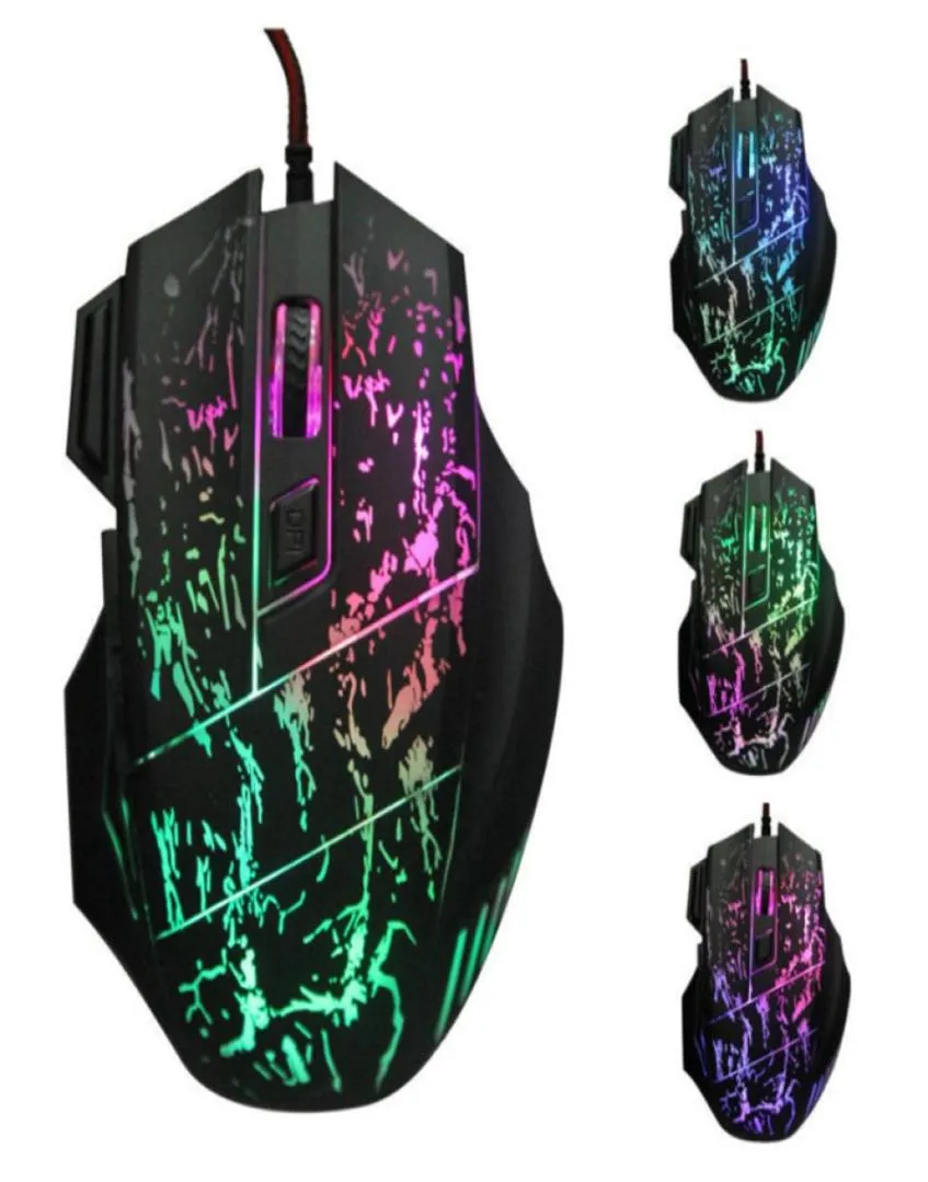 Originele gamingmuis 5500dpi 7 knoppen LED -achtergrondverlichting Optische USB Wired Mouse Gamer Mice Laptop PC Computer Mouses Gaming -muizen For6668403