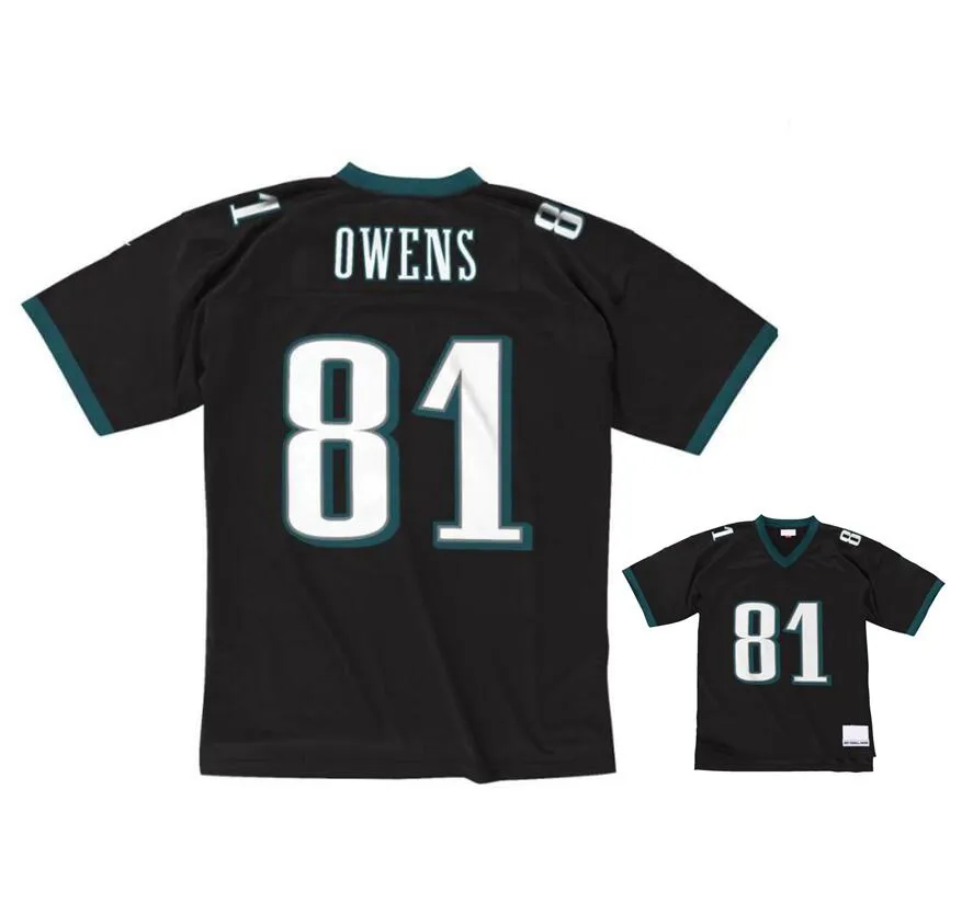 Camisas de futebol costuradas 81 Terrell Owens 2004 Mesh Legacy Aposentado Retro Classics Jersey Men Women Youth S-6xl