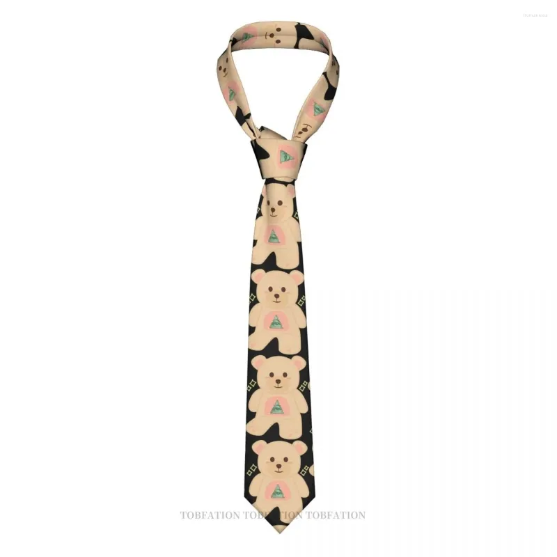 Bow Ties Illumibear Print Illuminati Casual Unisex Neck Tie Shirt Decoration smal randig Slim Cravat
