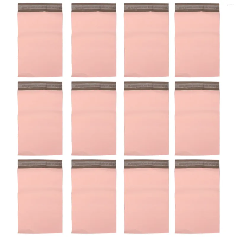 Сумки для хранения 100 шт. Пластиковые конверты розовые курьерские пакет с экспресс -доставкой амортизируют самостоятельные водонепроницаемые рассылки