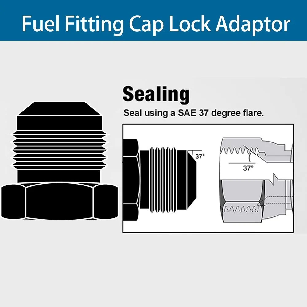 Podavelle 8AN Female Swivel To 10AN Male Flare Expander Fitting Adapter Aluminum