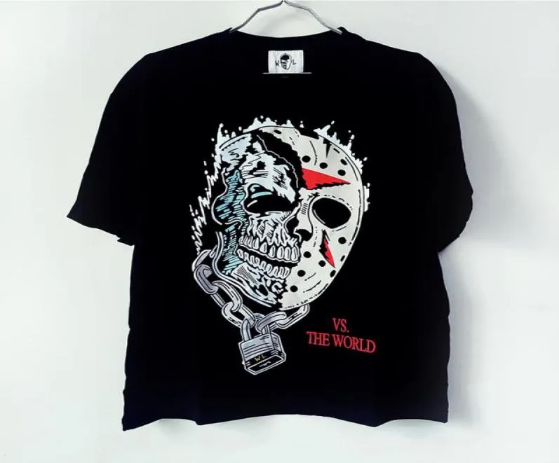 Warren Tshirts Jason Skull Print Mens Lotas Womens Art TShirts Loose Tees Men Casual Shirt Shorts Sleeve Black Tee SXL6108007