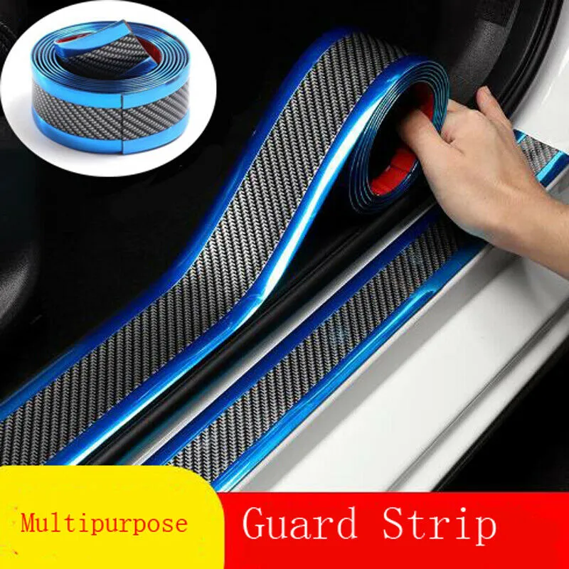 2m*3cm Carbon Fiber Car Moulding Trim Protector Bumper Strip Waterproof Decors E - Foto 4