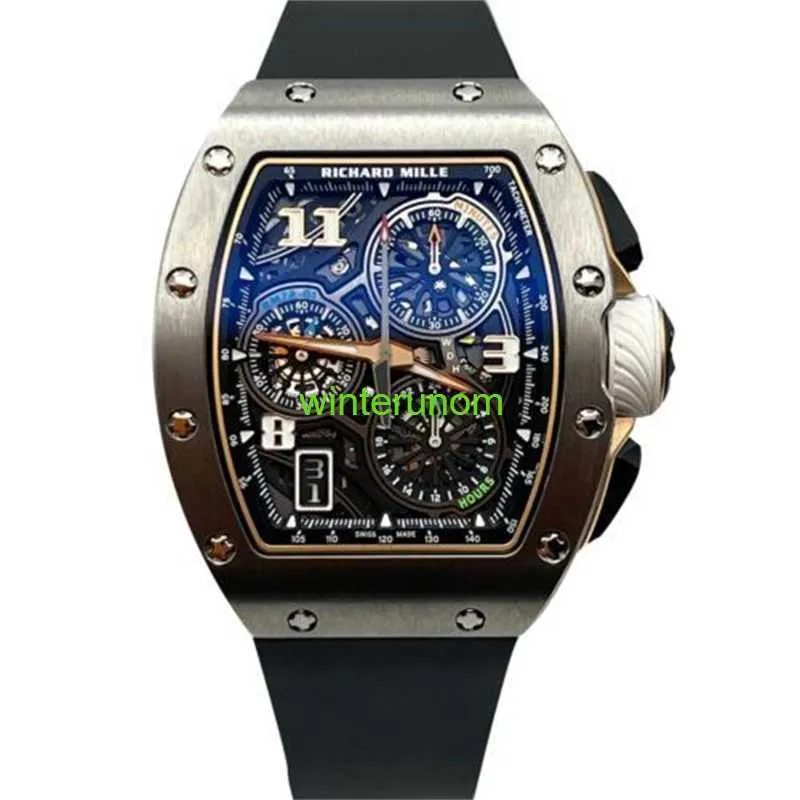 Swiss Luxury Watch RM Wristwatch Richardmills Lifestyle Código de tempo interno Tabela Titanium rm72-01 HBD7