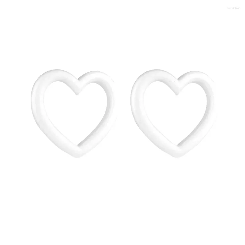 Decorative Flowers 2pcs Craft Wreath Christmas Ring Heart Polystyrene Rings DIY Xmas Holiday Floral Arranging Decoration Base