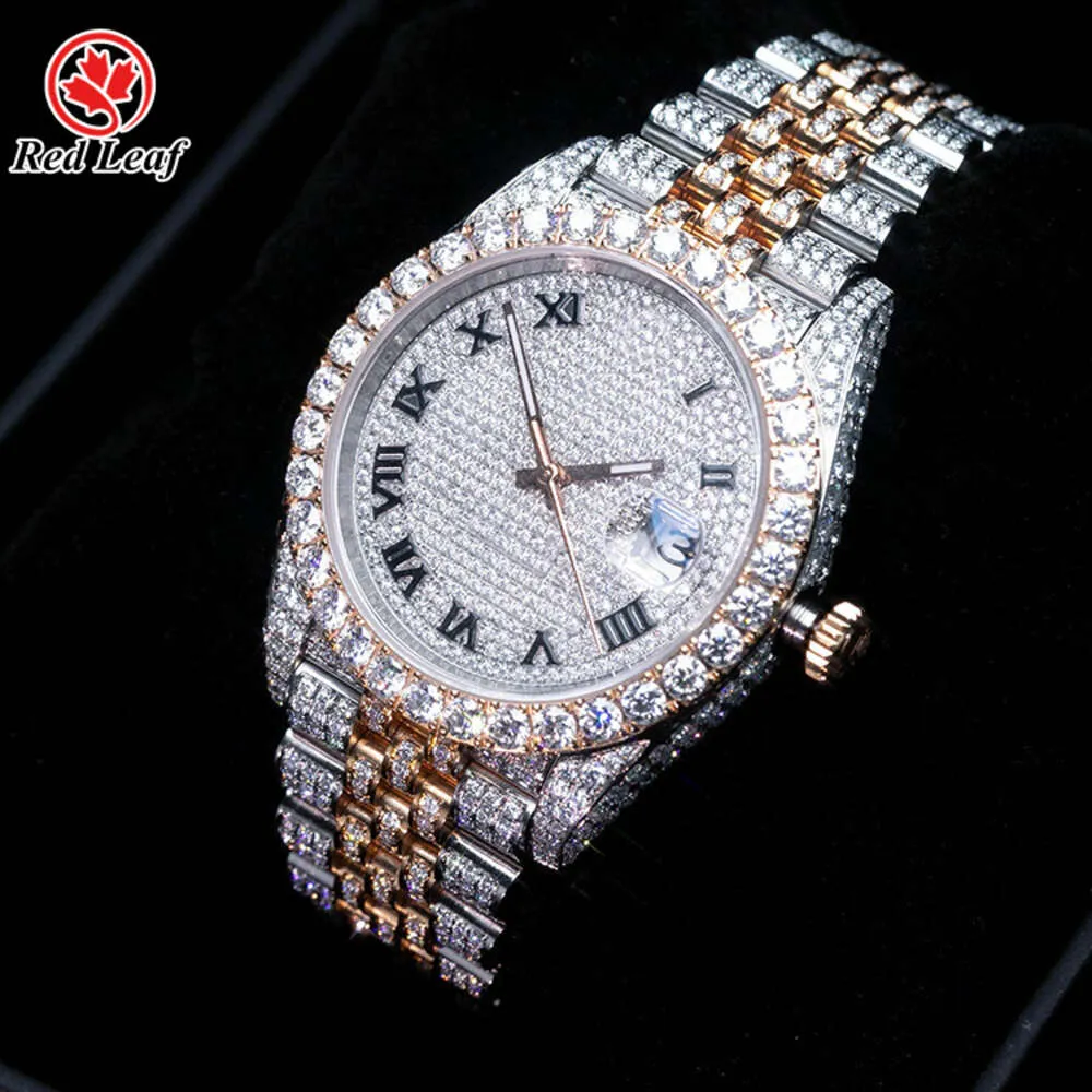 Luksusowe wyglądające w pełni obserwuj mrożone dla mężczyzn Woman Top Craftsmanship Unikalne i drogie Mosang Diamond 1 1 5A zegarki dla Hip Hop Industrial Luksurious 4563