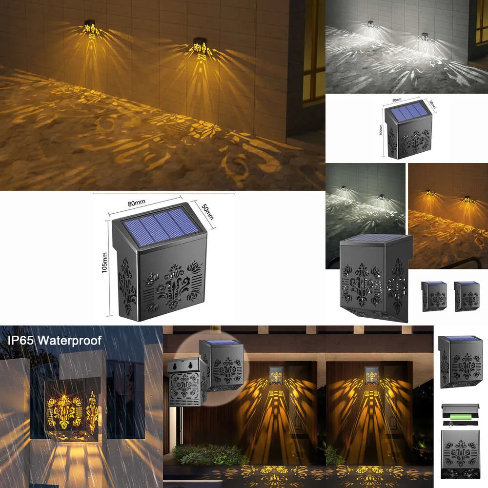 New Outdoor Waterproof Balcony Yard Street Garden Decoration Led Light Solar Stairs Fence Lighting