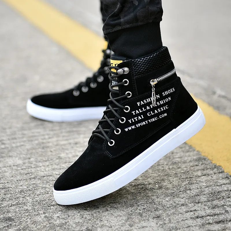 Mens Leather Espadrilles High Top Casual Sneakers With Wild Platform And Lace Up Design For Spring And Autumn From Tbtgol shoes 126.37 DHgate.Com