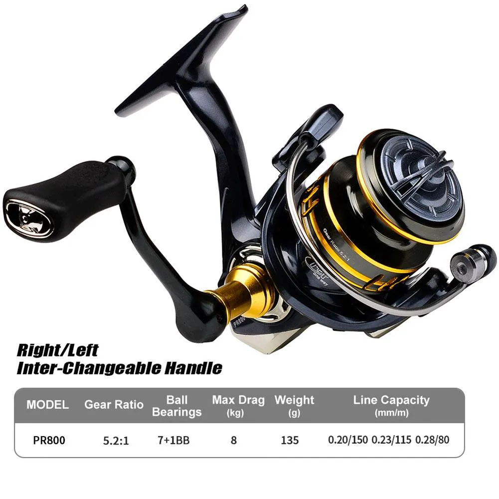 High-Speed Fishing Spinning Reel with 7+1BB Bearings, 18 LB Drag