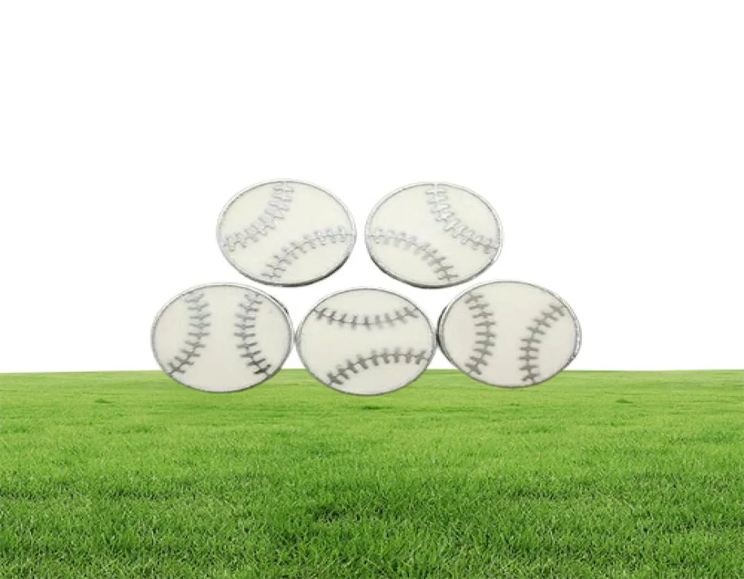 Whole 100pcslot 8mm baseball slide charm diy sport accessory fit for 8MM keychains wristband bracelet5697832