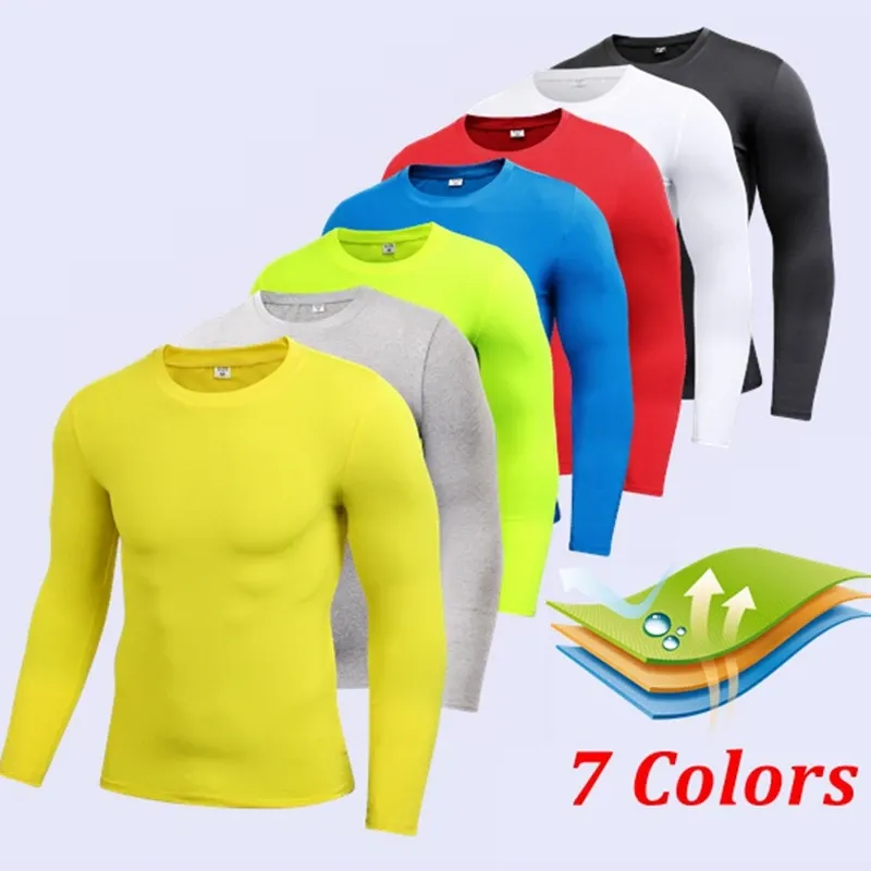 Magliette nuove comode compressione maschile sotto strato di base Top a maniche lunghe Sport Sports Running Tshirt Gym Thirt Fitness