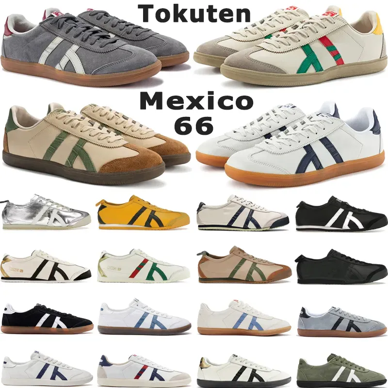 Buty do biegania na zewnątrz Tiger Mexico 66 TUKTENTEN TRIPLE BARDY BIAŁY PURE ZŁOTA KILL BILL BILL Women Sports Treners Rozmiar 4-11