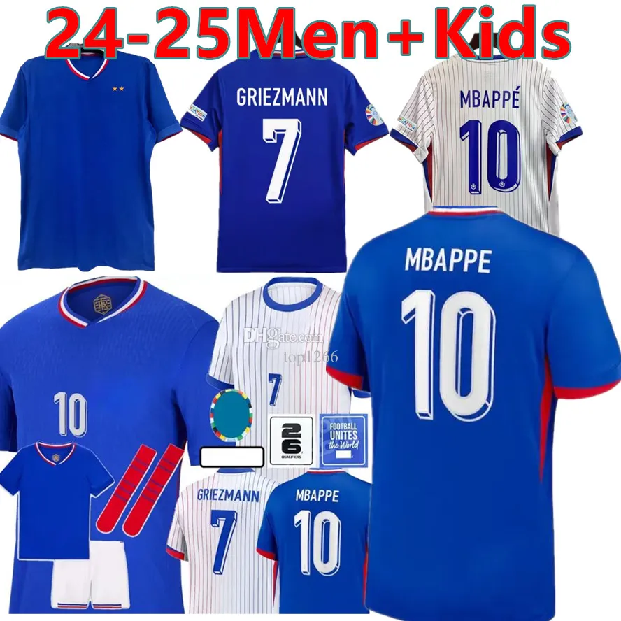 2024 25 French Euro Cup PLAYER Soccer Jersey BENZEMA GIROUD MBAPPE GRIEZMANN SALIBA Soccer Jerseys KANTE Maillot De Foot Equipe Men Kids KIT JERSEY Football Shirt