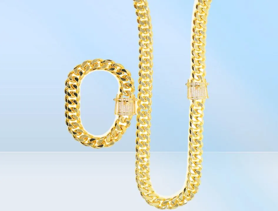 Moda Hip Hop Men colar Chain Gold Curb Curb Colar Long Link Men gargantilha jóias femininas machos Jóias de Collier 61cm 71cm2737557