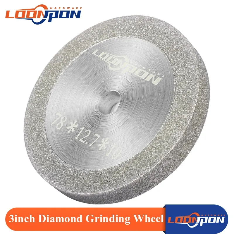 Blender 3" Diamond Grinding Wheel Abrasive Disc for Carbide File Grinder 1/2" Bore 150#