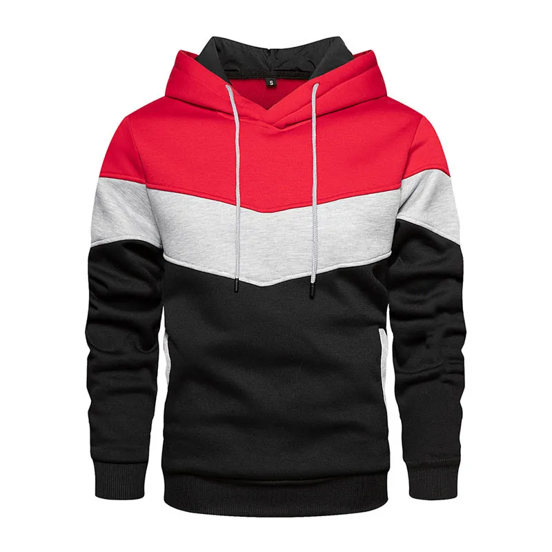 Unisex Designer Color Block Hoodie And Sweater Set Knitted