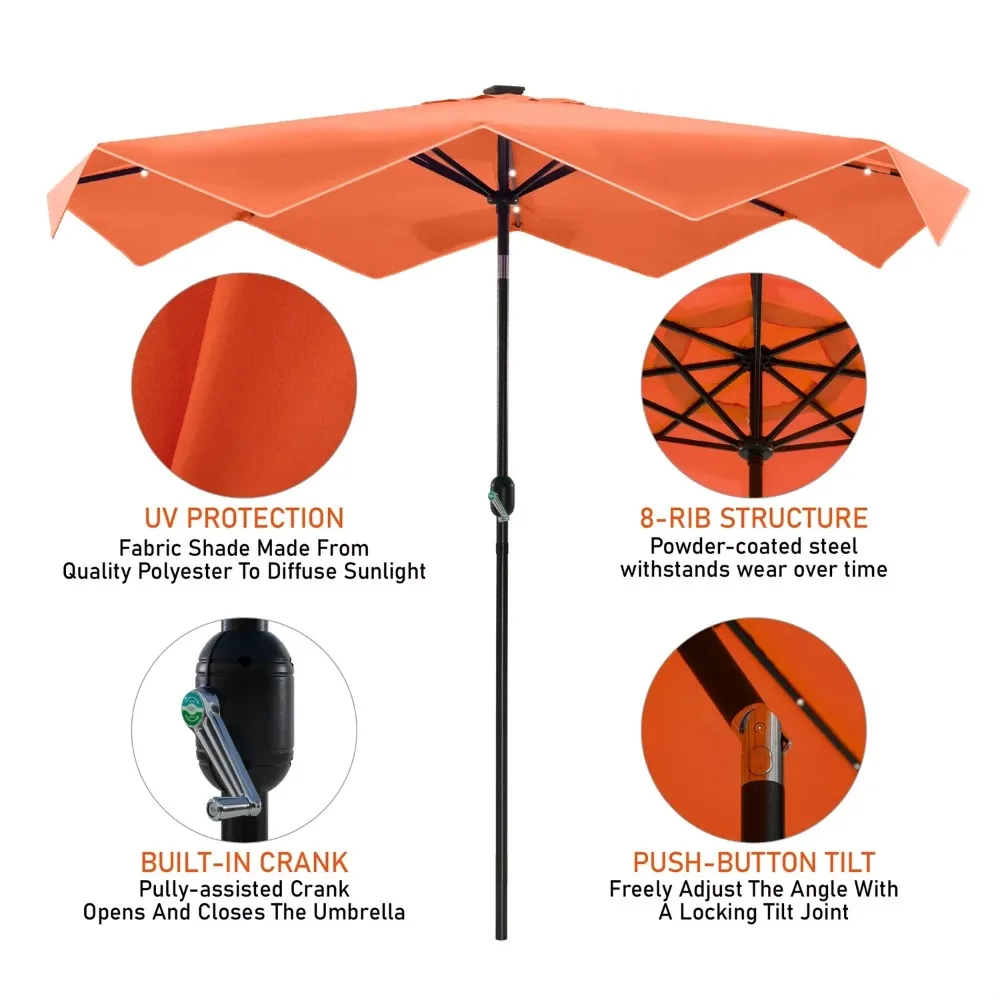 15 ft patio umbrella replacement canopy 15 Feet Double-Sided Twin Patio Umbrella with Crank and Base-Turquoise