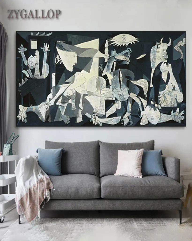 Picasso Famous Art Paintings Guernica Print On Canvas Picasso Artwork Reproduction Wall Pictures For Living Room Home Decoration3954708