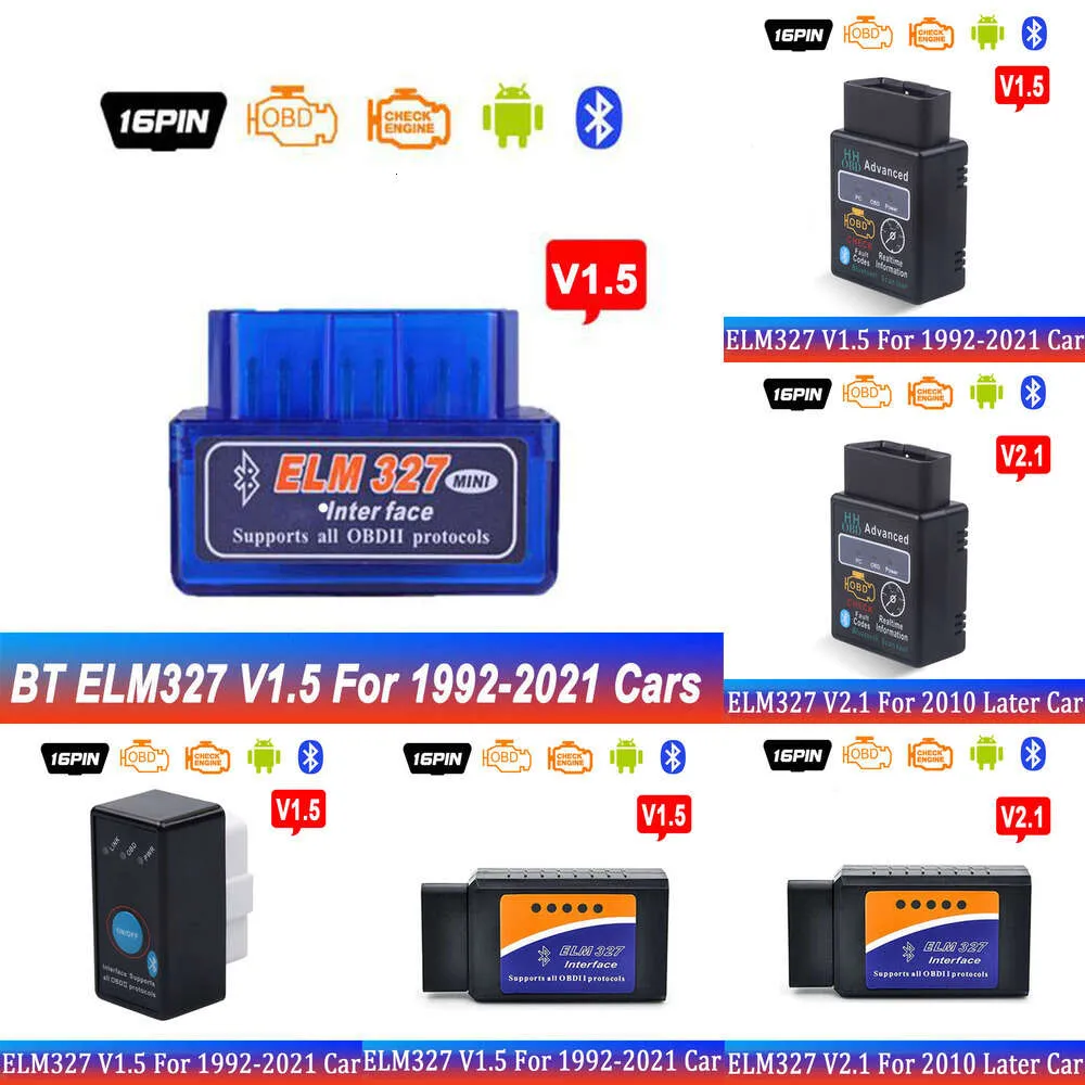 NOWOŚĆ 2024 2024 Narzędzia diagnostyczne ELM327 Bluetooth OBD2 v1.5 Elm 327 v 1.5 OBD 2 Skaner diagnostyki samochodu Mini ELM-327 OBDII Adapter Auto Diagnostic Tool