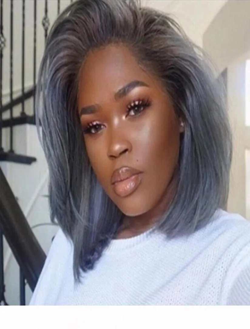 Front Human Hair Wigs With Baby Hair Pre Plucked Brazilian Remy Hair Full End Straight Short Bob Wig For Black Women1628681