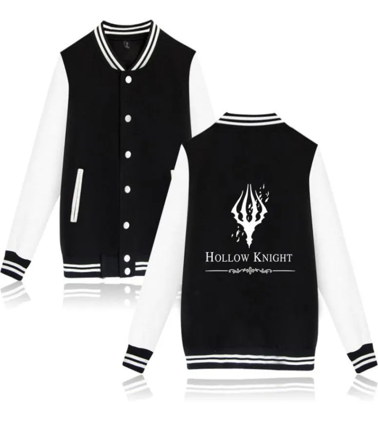 Game Hollow Knight Zipup Baseball Uniform Fleece Jacket Women Men Streetwear Hip Hop Long Sleeve Funny Hoodie Sweatshirts8431234