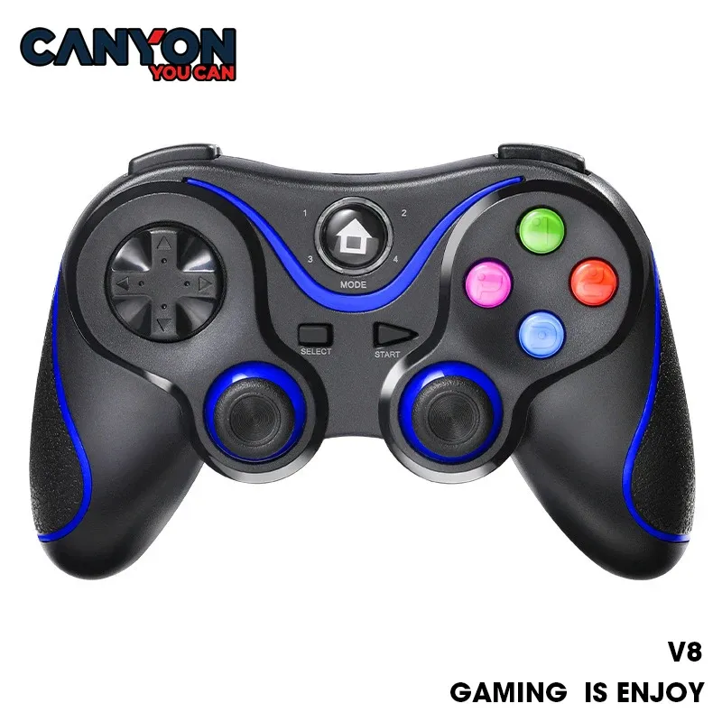 GamePads Canyon GamePads 2.4 GHz Contrôleur de jeu sans fil pour ordinateur PC Playstation 3 TV Box Phone Pod V8 Game Controller