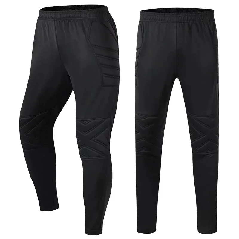 Pantaloni da uomo pantaloni calcistici traspiranti portiere di allenamento sport pantaloni per adulti futbol spugning spugne protettivo pantaloni da portiere protettivo