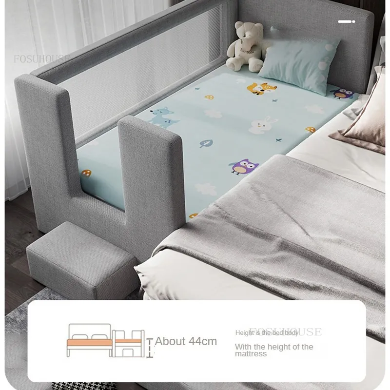 Solid Wood Crib: Modern Convertible Childrens Bed Space Saving