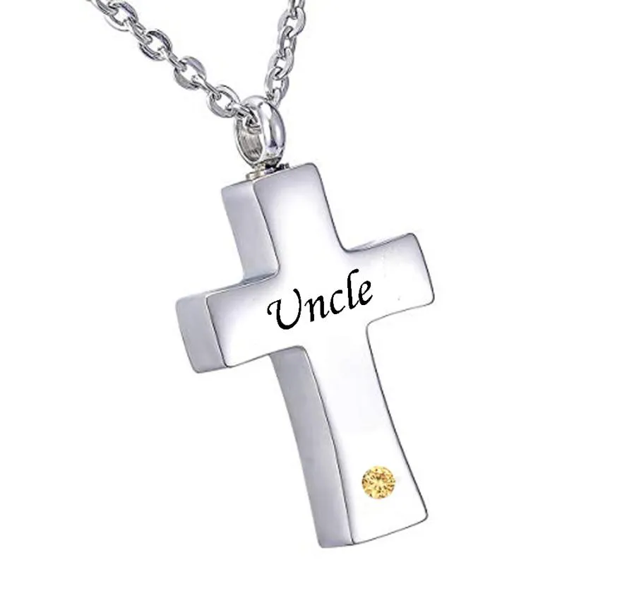 Collana di urna di gioielli di moda per cenere di cenere di zio Memoriale Cremazione in acciaio inossidabile Cremazione Gioielli5357202