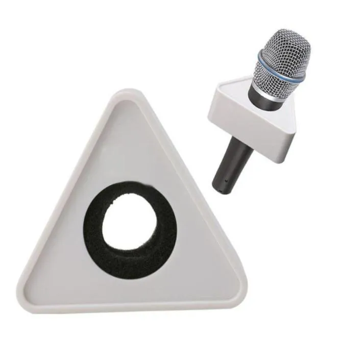 White Hole Triangular Mic Microfono TV TV Logo Flag Station Diy4853001