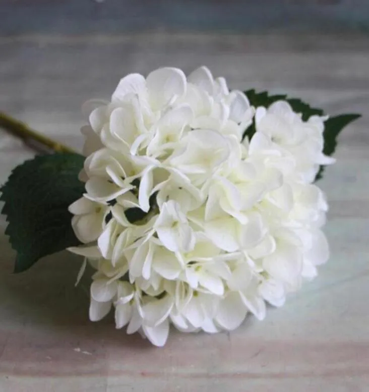 Hidrangea Artificial Flor 47cm Fake Silk Single Real Touch Hedgeas para Centrões de Casamento Party Home Party Decorative Flowers GA17629616