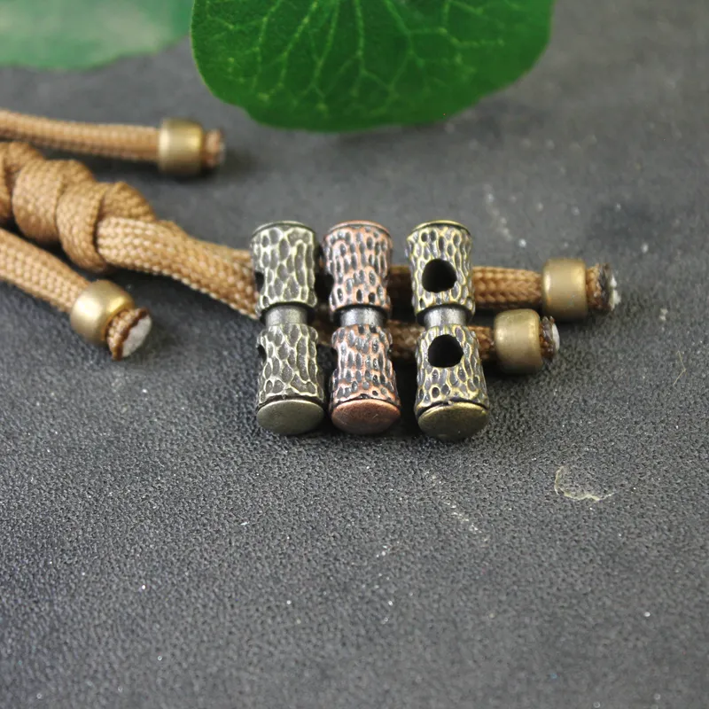 Save Big on Bulk Double Paracord Bracelet Parachute Cord Lanyard Brass  Paracord Beads Double Hole Paracord Spacer Bead For DIY Woven Bracelet, EDC 