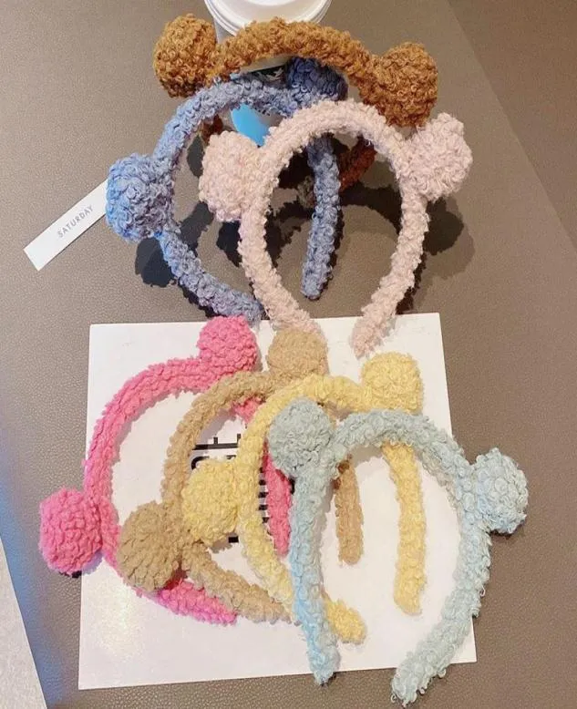 Accessori per capelli ragazze graziose orecchie di orso peluche semplici capelli per capelli bambini adorabili tettoli per la fascia di testa ornamenta