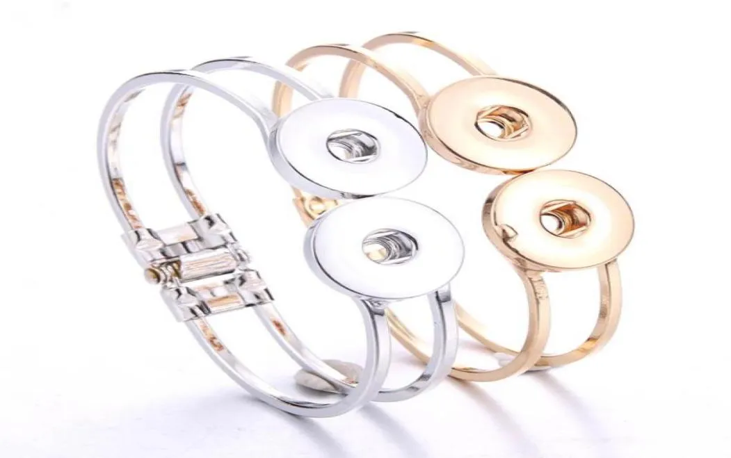 2021 Snap Button Bracelet Fit 18mm Jewelry 2 Charms Silver Gold for Women Men fashion62032292151510