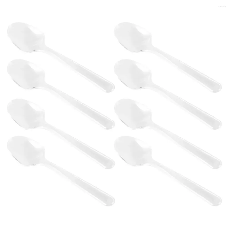 Spoon de couvercles jetables 100 morceaux de cuillères transparentes pour la dégustation I minuscules ustensiles Gâteau.