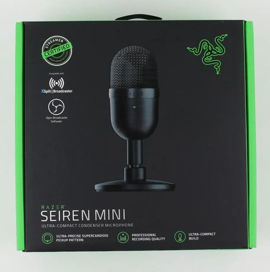 Razer Seiren Mini USB Mikrofon kondensator Ultrakompact Streaming Desk MICE Luksemia6476368