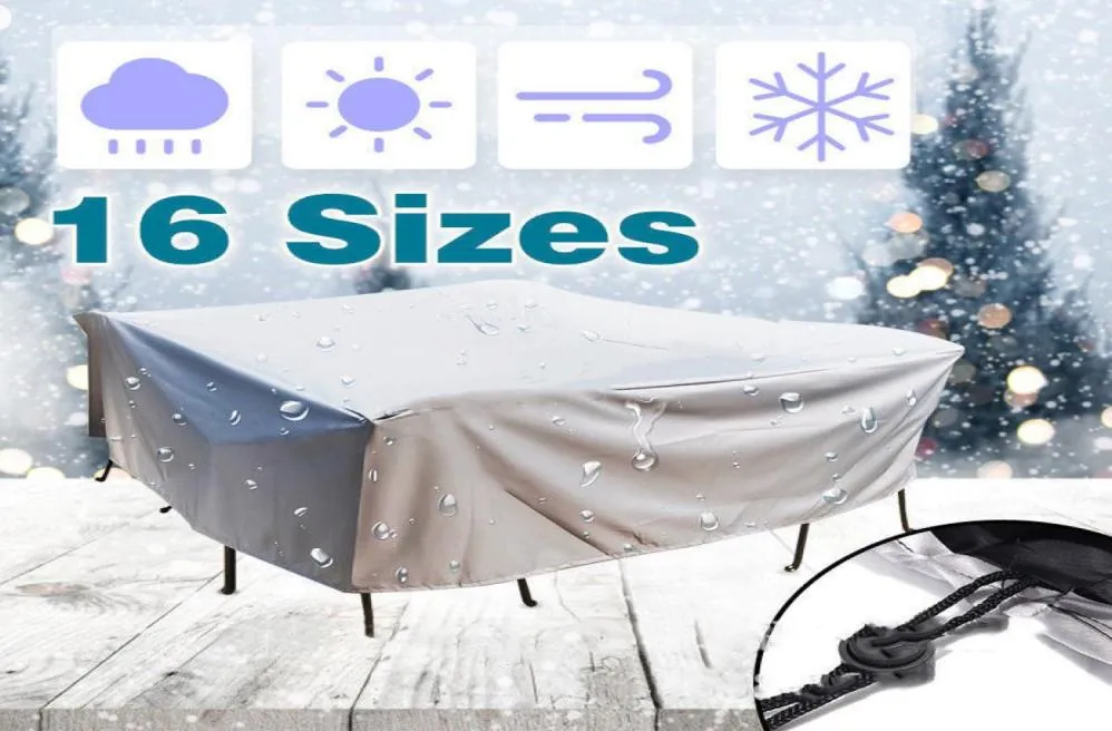 20 size extérieur imperméable épreuve à poussière Couvertures de meubles canapé chaise de chaise de table jardin patio protecteur de la pluie des couvercles de protection de la neige de la pluie T20012031220