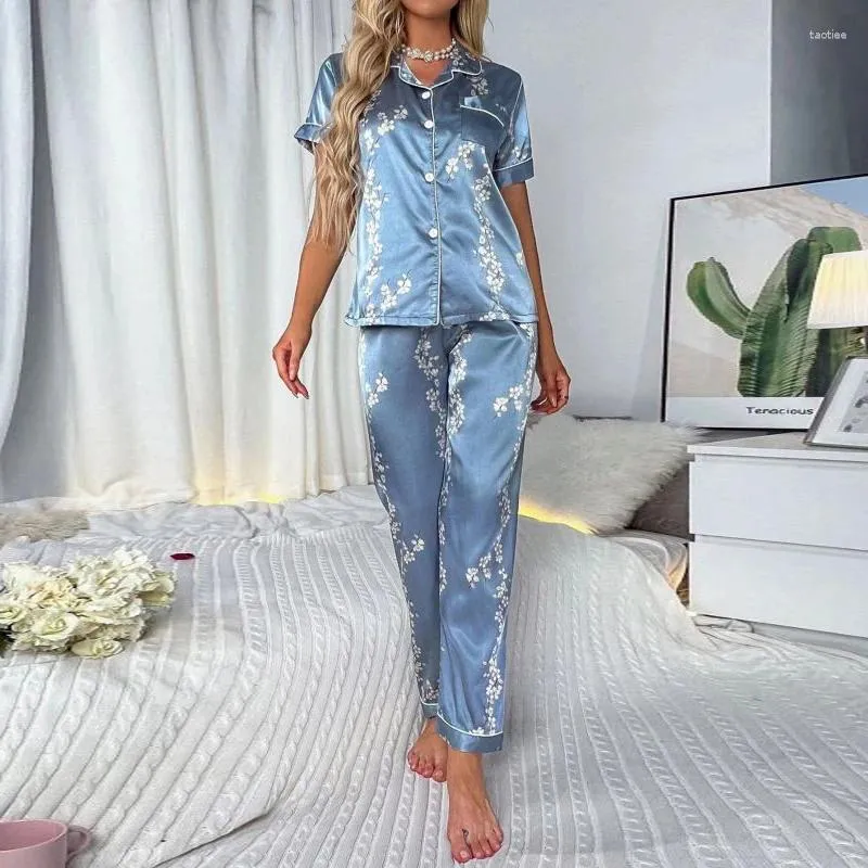 Satin Pajama Button Down Pyjama Top Silk Pajamas For Women