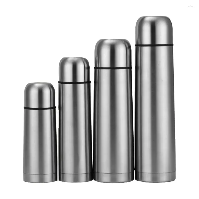 Water Bottles Silver Vacuum Cup High Quality Large Capacity Stainless Steel Durable Travel Bottle For Outdoor Sports