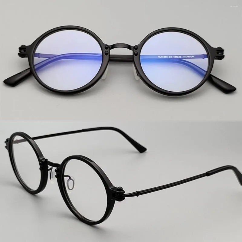 Zonnebrillen frames oogglazen frame voor mannen met de hand gemaakte acetaat titaniummateriaal anti -blauw lichte bril vrouwen ultra